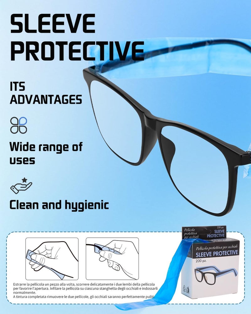 BarberTop Disposable Eyeglass Sleeves For Glasses – Covers For Eye Glasses Against Hair Color Dye, 200 Per Pack - Image 4